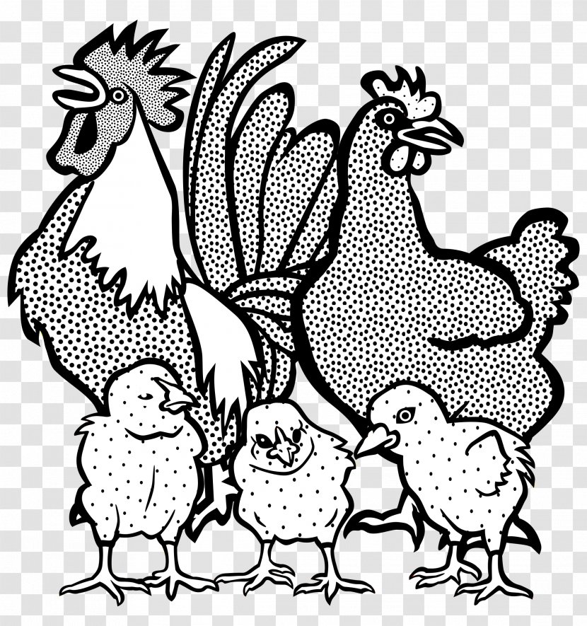 Chicken Drawing Line Art Painting Gamecock - Fauna Transparent PNG