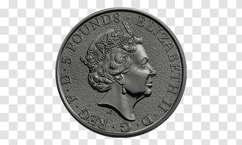 Royal Mint The Queen's Beasts Silver Coin Bullion - Queens United Kingdom Currency Transparent PNG