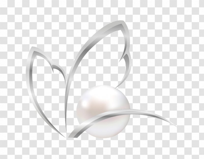 White Material Pattern - Black And - Butterfly Pearl Transparent PNG