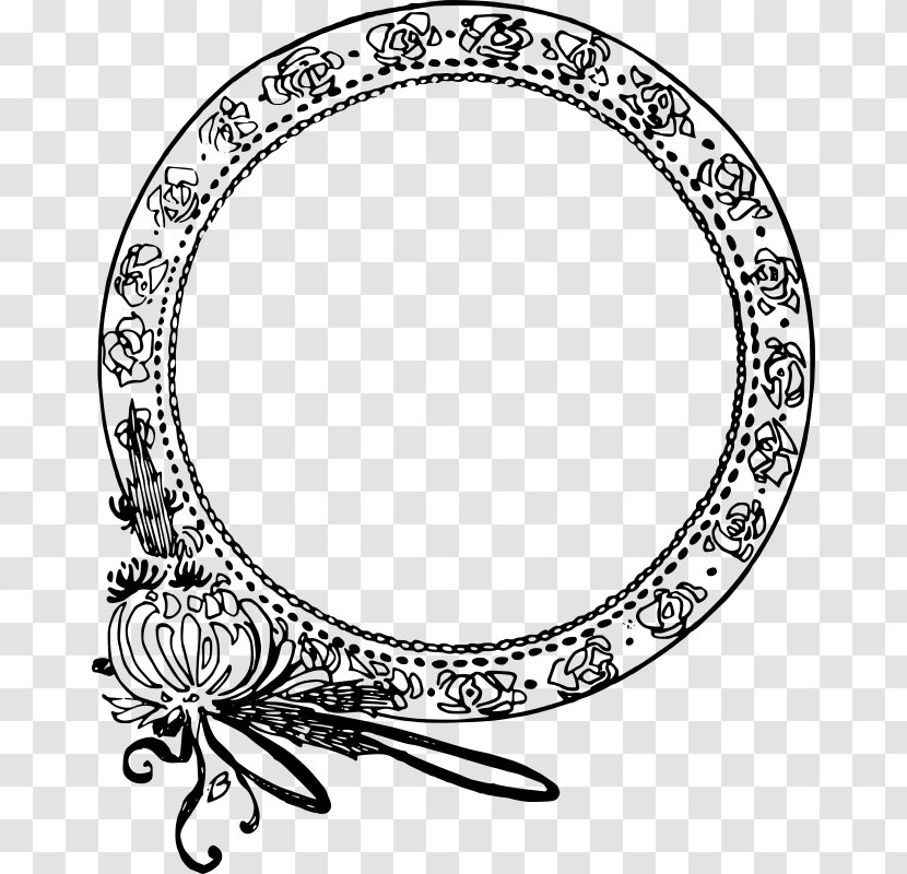 Borders And Frames Clip Art - Oval - Monochrome Transparent PNG