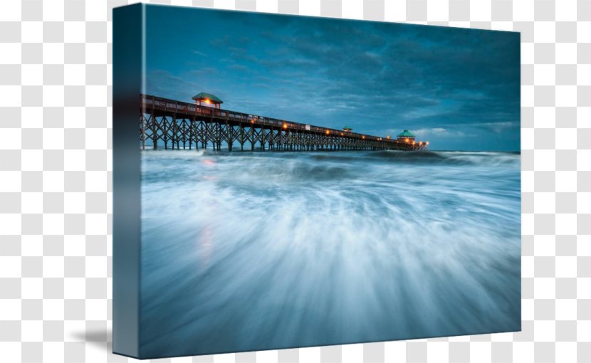 Charleston Myrtle Beach Folly Pier, SC Shore South Carolina Educational Television - Picture Frame - Living Blues Transparent PNG