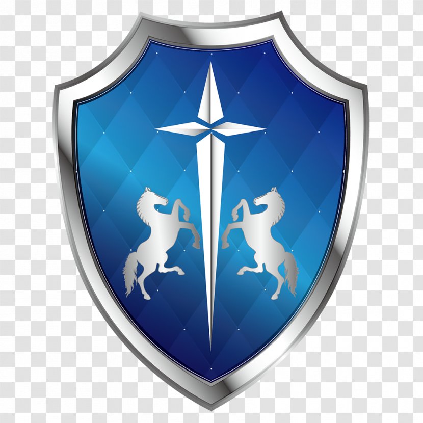 Shield Logo Image Vector Graphics - Electric Blue - Shiny Car Transparent PNG