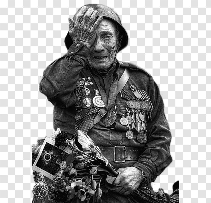 World War II Eastern Front Posttraumatic Stress Disorder - Black And White - Veteran Transparent PNG