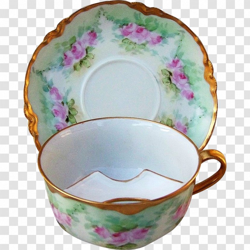 Tableware Saucer Ceramic Plate Porcelain - Hand Painted Mustache Transparent PNG