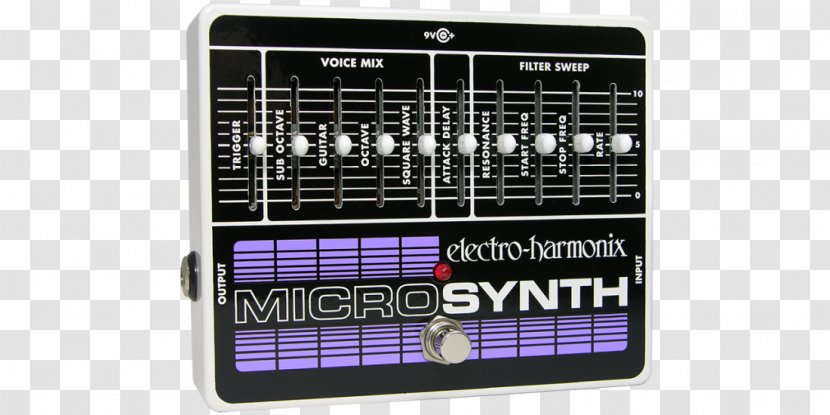 Electro-Harmonix Micro Synth Effects Processors & Pedals Sound Synthesizers Analog Synthesizer - Cartoon - Bass Guitar Transparent PNG