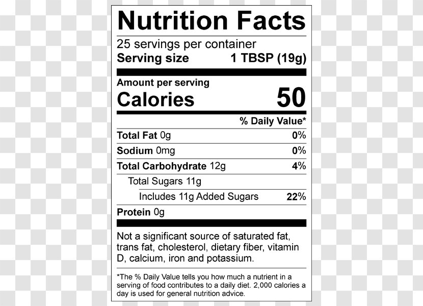 Nutrition Facts Label Serving Size Cream Food - Material - Elderberries Transparent PNG