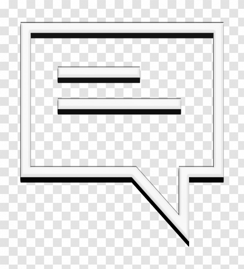 Social Icon Rectangular Speech Balloon Icon Chat Icon Transparent PNG