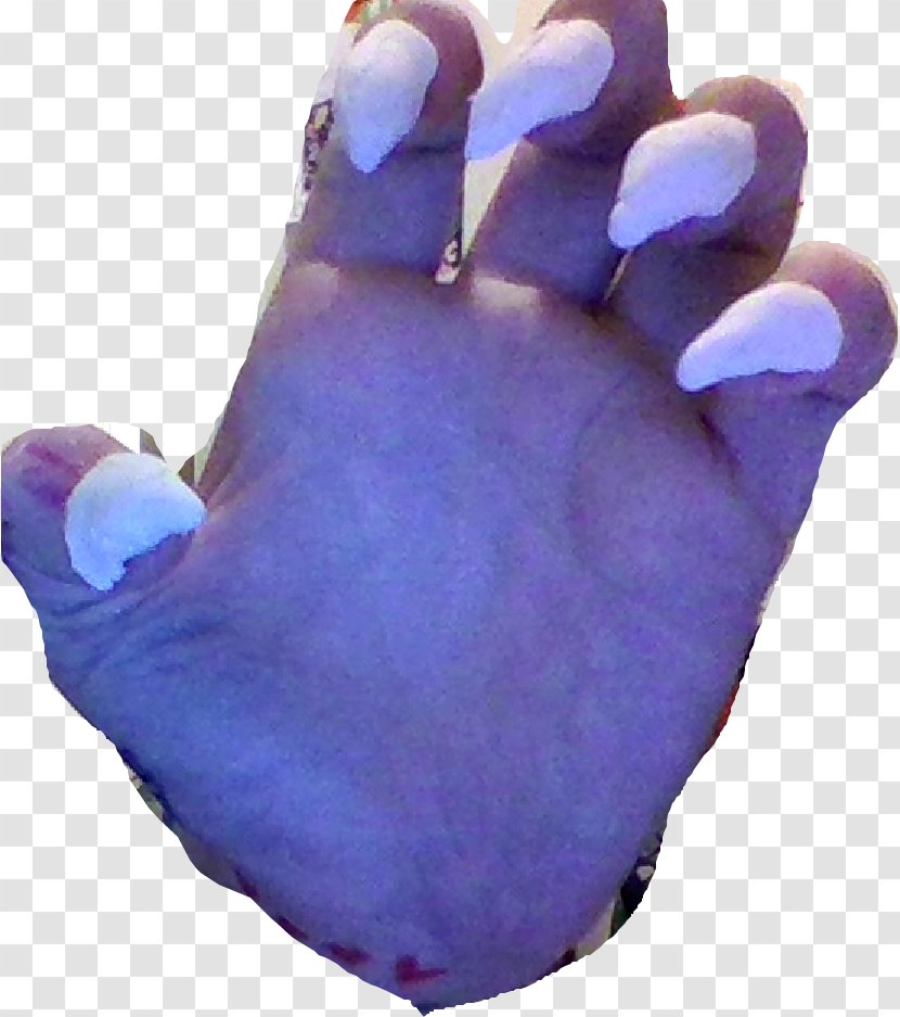 Cobalt Blue Finger Glove - Purple - Carnival Continuation Transparent PNG