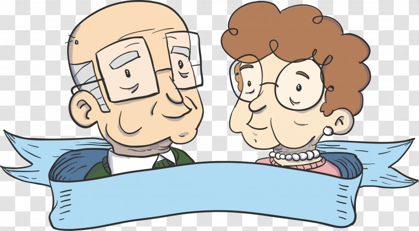 Old Age Grandparent International Day For Older Persons Clip Art - Cartoon - Grandparents Celebration Of The Elderly Transparent PNG