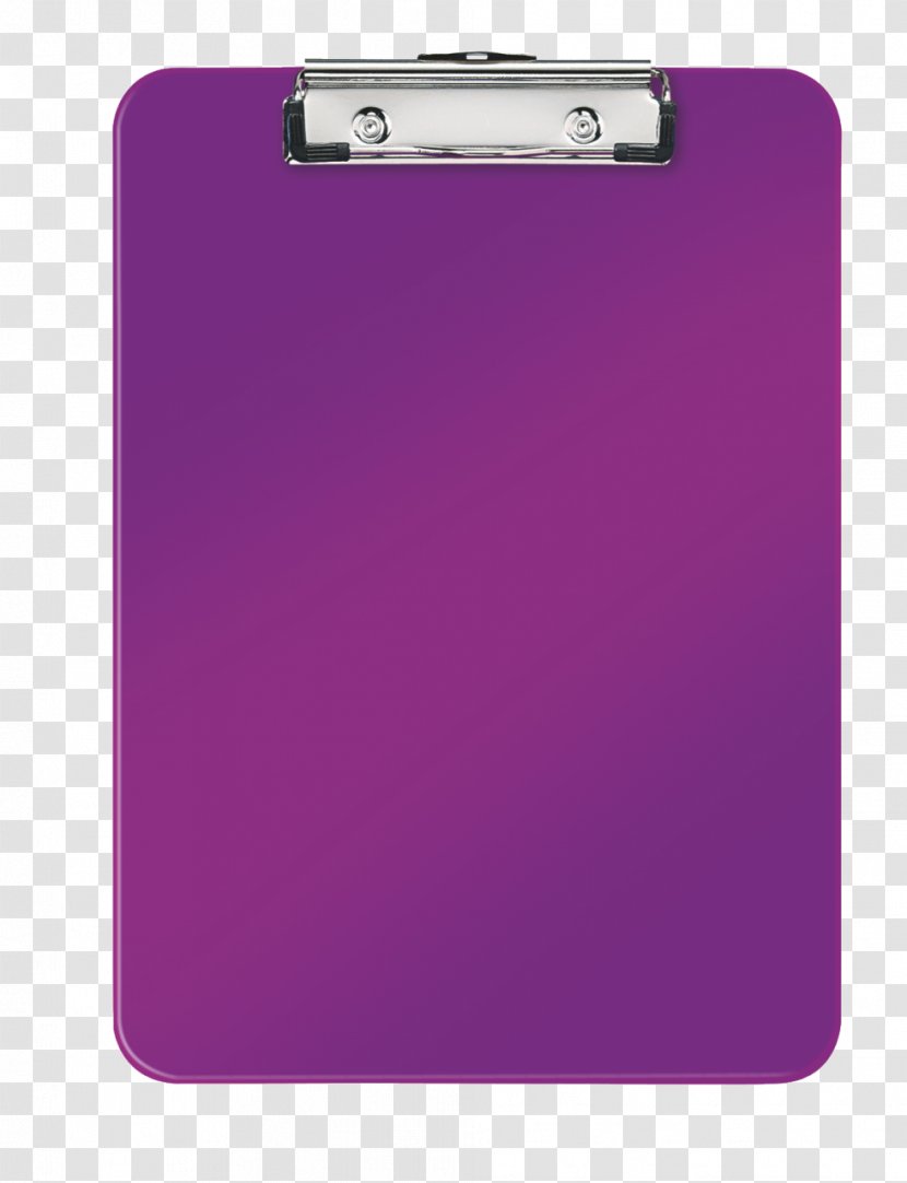 Clipboard Standard Paper Size Plastic Office Supplies Polystyrene - Purple Transparent PNG