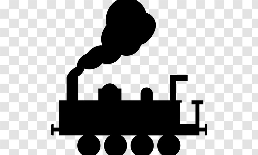 Train Rail Transport Steam Locomotive Clip Art - Silhouette Transparent PNG