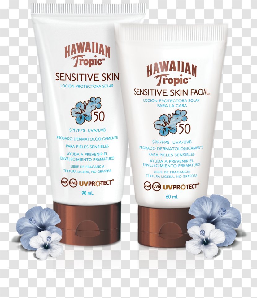 Lotion Sunscreen Cream Hawaiian Tropic Cosmetics - Facial - Face Transparent PNG