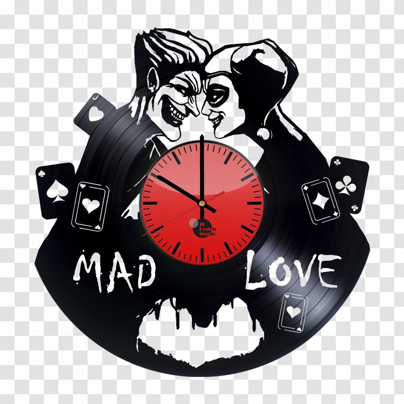 Harley Quinn Joker Phonograph Record The Batman Adventures: Mad Love Clock - Heart Transparent PNG