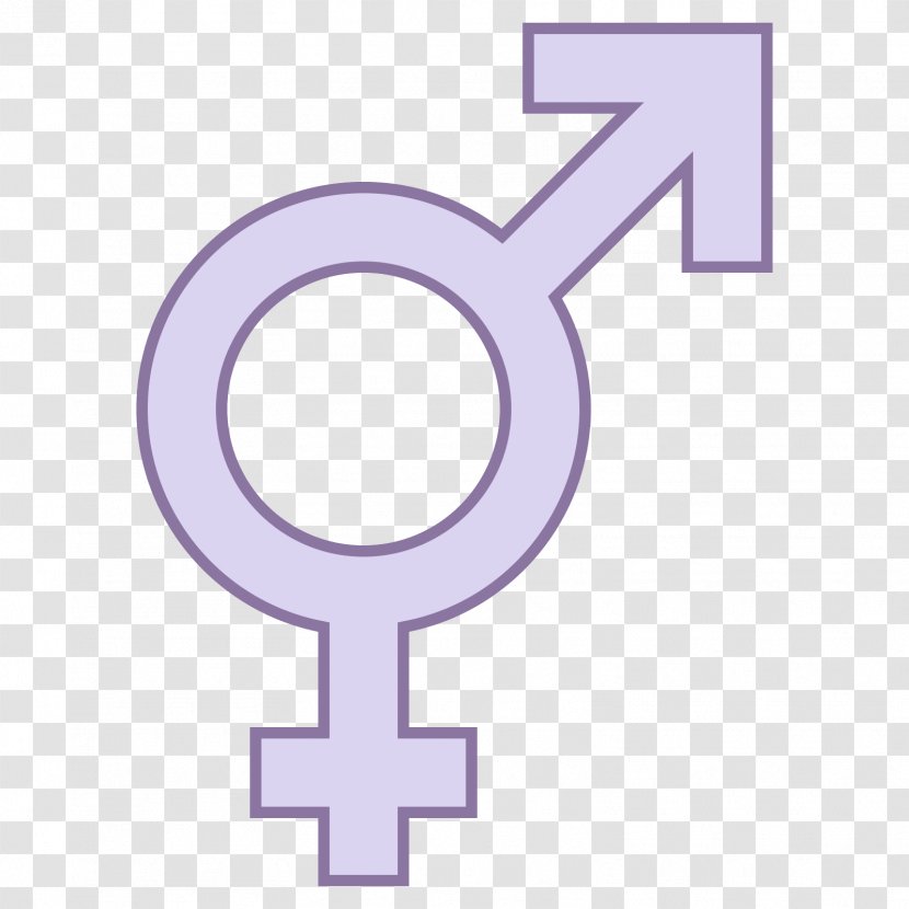 Transgender Gender Symbol - Purple - Personage Transparent PNG