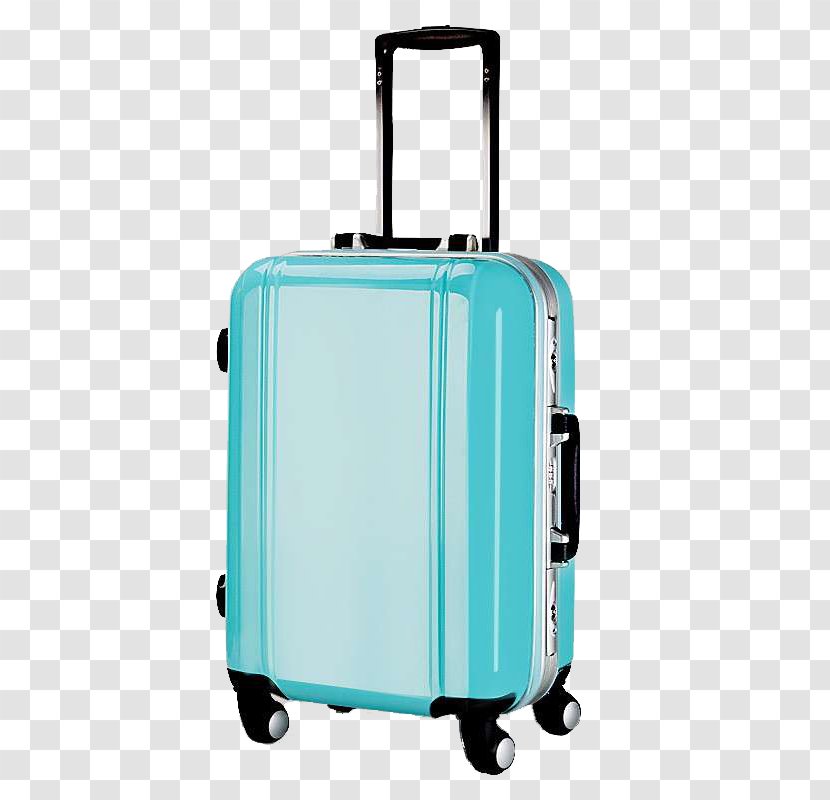 Hand Luggage Suitcase Trolley - Smooth Blue Lake Transparent PNG