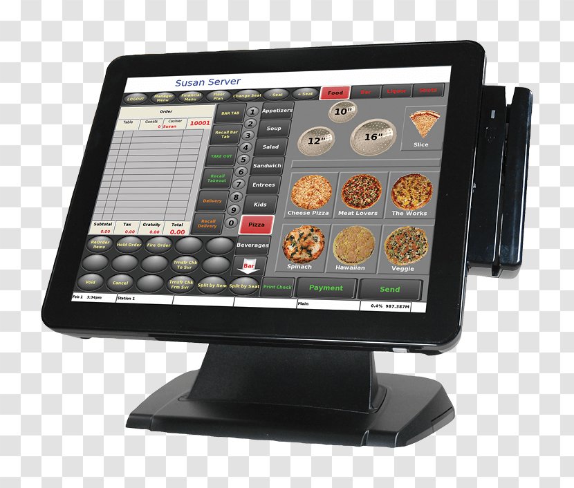 Point Of Sale Cash Register Retail Thermal Paper Touchscreen - Multimedia - Hollywood Pizza & Kebab Bar Transparent PNG
