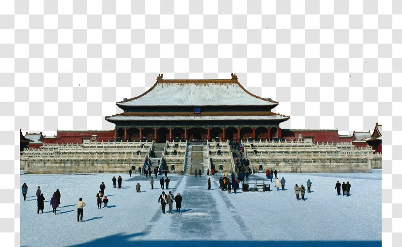 Tiananmen Square Forbidden City Temple Of Heaven Hall Supreme Harmony Jingshan Park - Tourism - Snow Transparent PNG