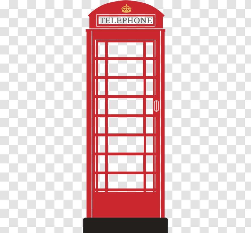 London Red Telephone Box Booth Wall Decal - Area - Cabine Telefonica Transparent PNG