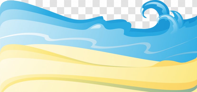 Sandy Beach - Blue Sea Transparent PNG