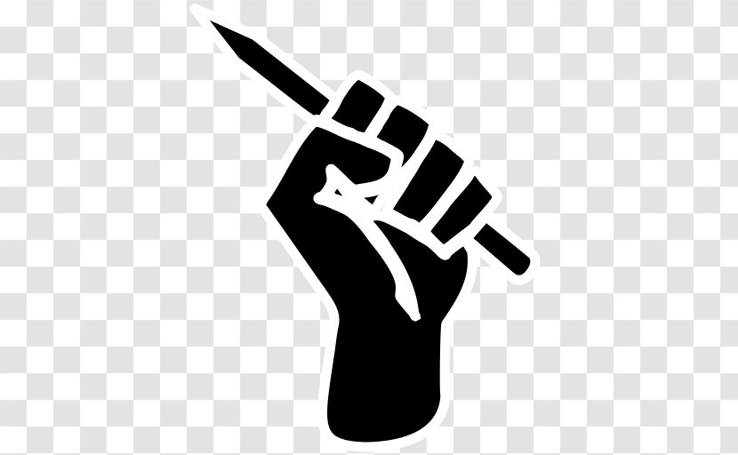 T-shirt Raised Fist Word Sign Politics - Writing Transparent PNG