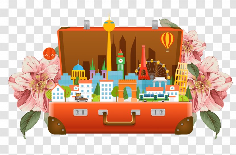 Suitcase Baggage Tourism Travel Tourist Attraction - Trunk - Luggage City Transparent PNG