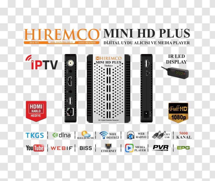 High-definition Television 1080p HD+ Radio Receiver HD Ready - Electronics Accessory - Minihd Transparent PNG