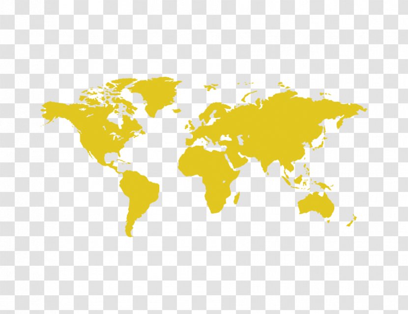 World Map Globe Wall - Yellow Transparent PNG