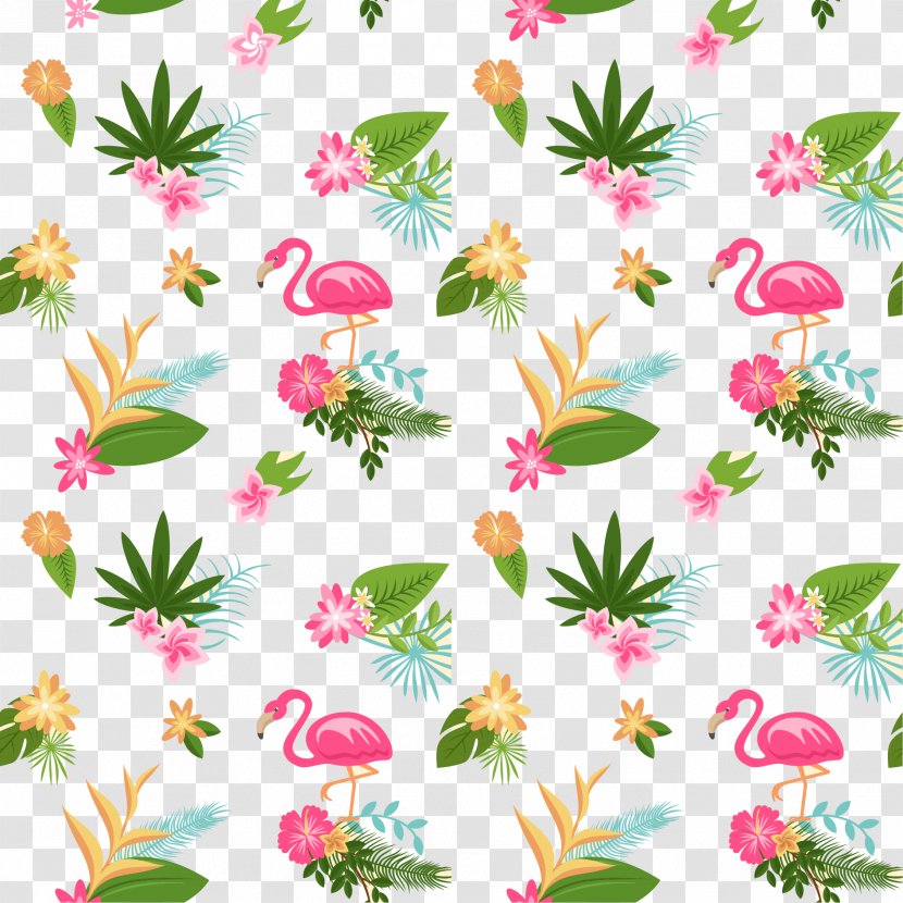 Vector Hand-painted Flamingo Background - Baby Shower - Paper Transparent PNG