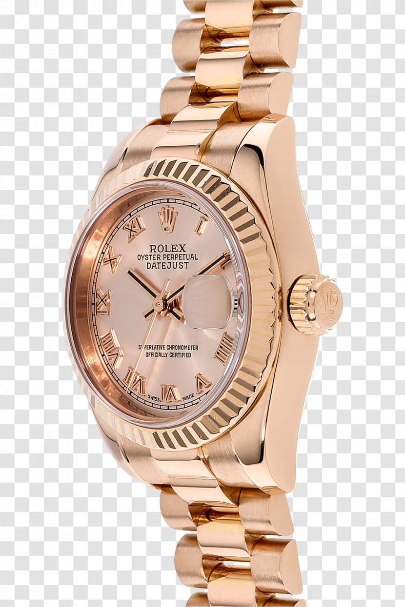 Gold Rolex Datejust Watch Strap Transparent PNG