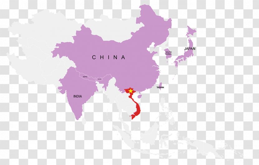 World Map China Southeast Asia Transparent PNG