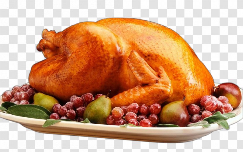 Turkey Thanksgiving Cartoon - Fried Food Platter Transparent PNG