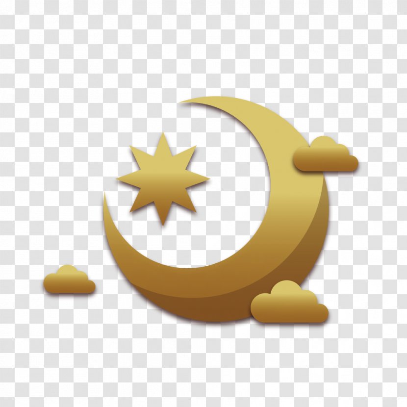 Eid Al-Adha Al-Fitr Moon - Midautumn Festival - Al Adha Golden Transparent PNG