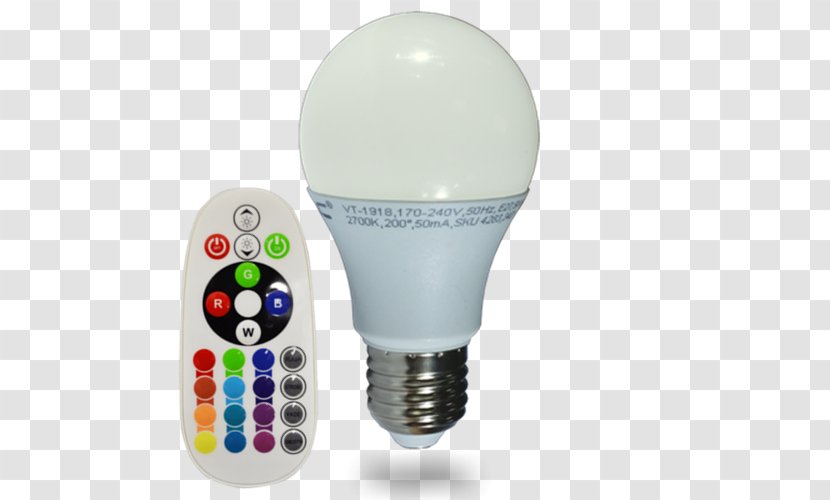Incandescent Light Bulb LED Lamp Light-emitting Diode Remote Controls - Nightlight Transparent PNG
