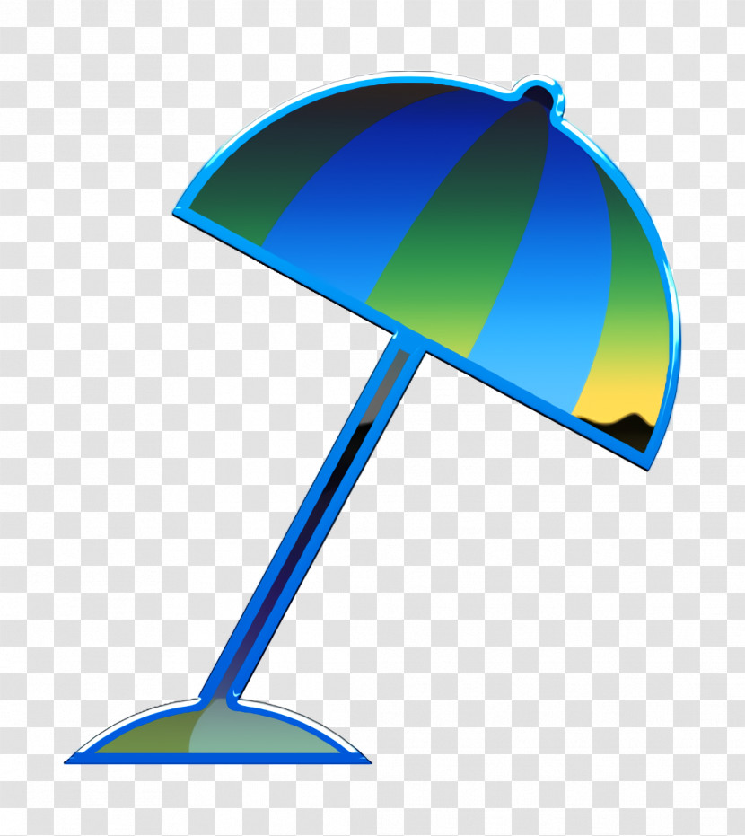 Summertime Set Icon Beach Icon Sun Umbrella Icon Transparent PNG