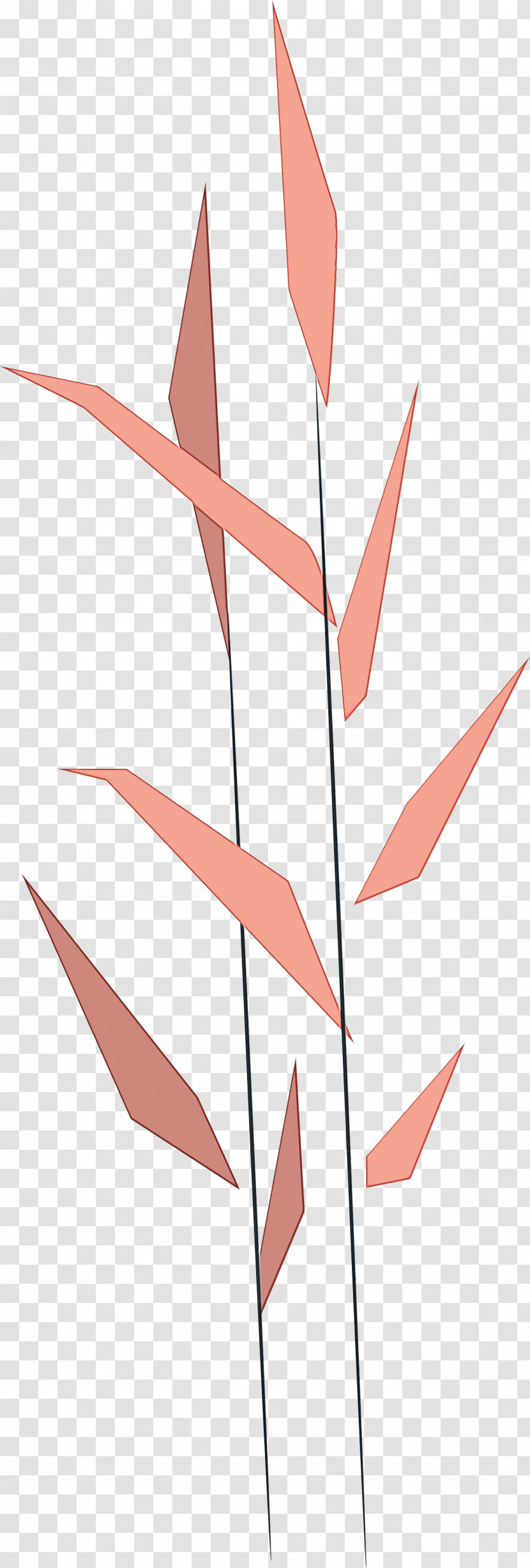 Leaf Angle Line Point Pattern Transparent PNG