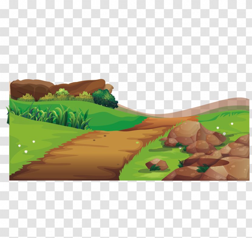 Adobe Illustrator Illustration - Path - Farm Road Scene Transparent PNG