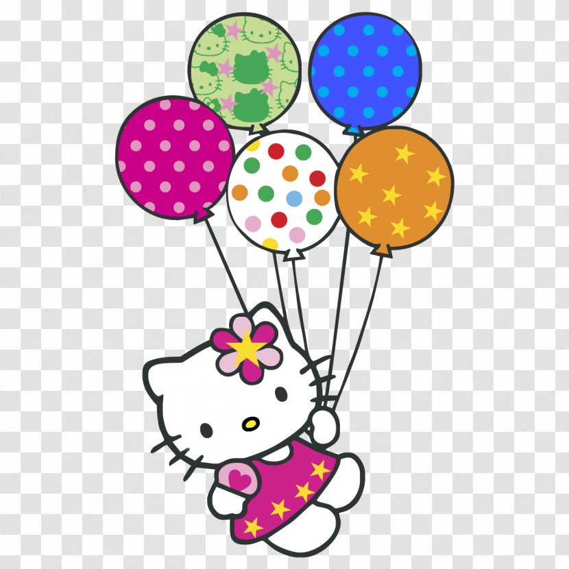 Hello Kitty Balloon Clip Art Birthday Vector Graphics - Artwork Transparent PNG