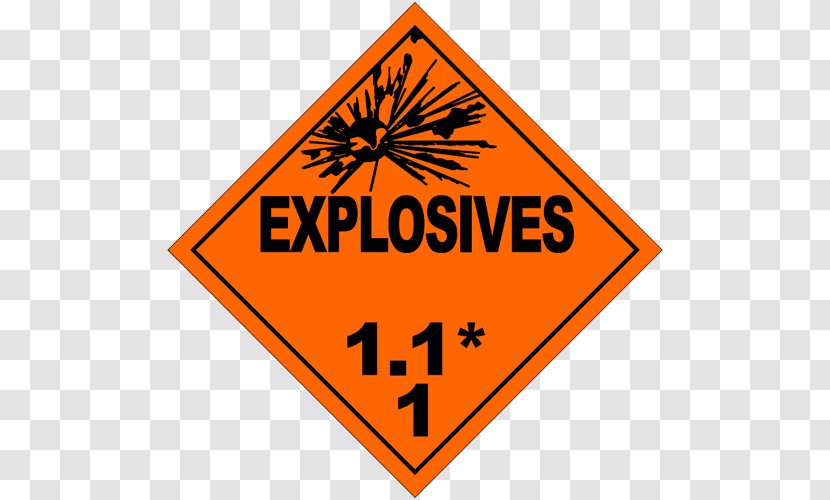 Explosive Material Explosion Dangerous Goods Hazard Placard - Sign - Class Room Transparent PNG