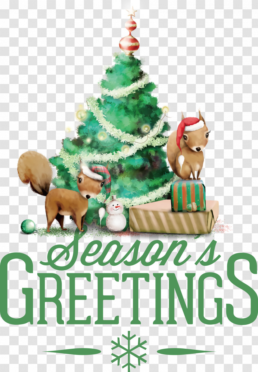 Seasons Greetings Christmas Winter Transparent PNG