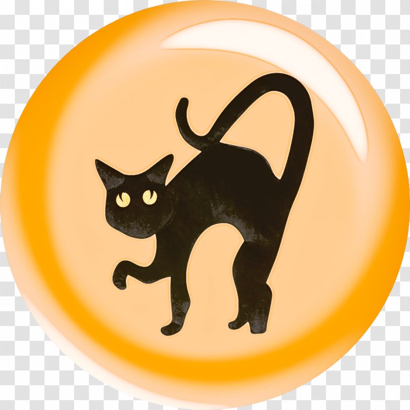 Cat Black Small To Medium-sized Cats Bombay Yellow - Tail Transparent PNG