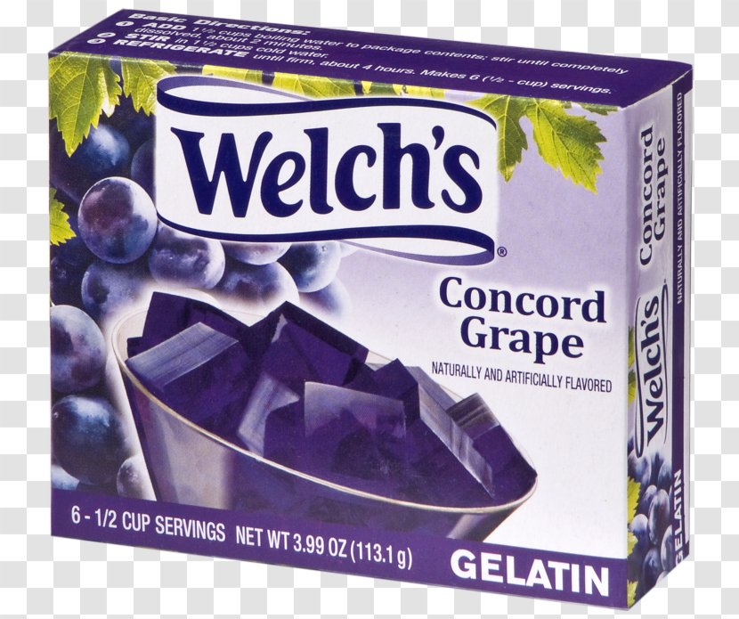 Concord Grape Gelatin Dessert Welch's Juice - Fruit Snacks Transparent PNG
