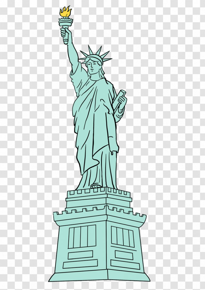 Statue Of Liberty National Monument Drawing Image Tutorial - Howto - Fox Transparent PNG