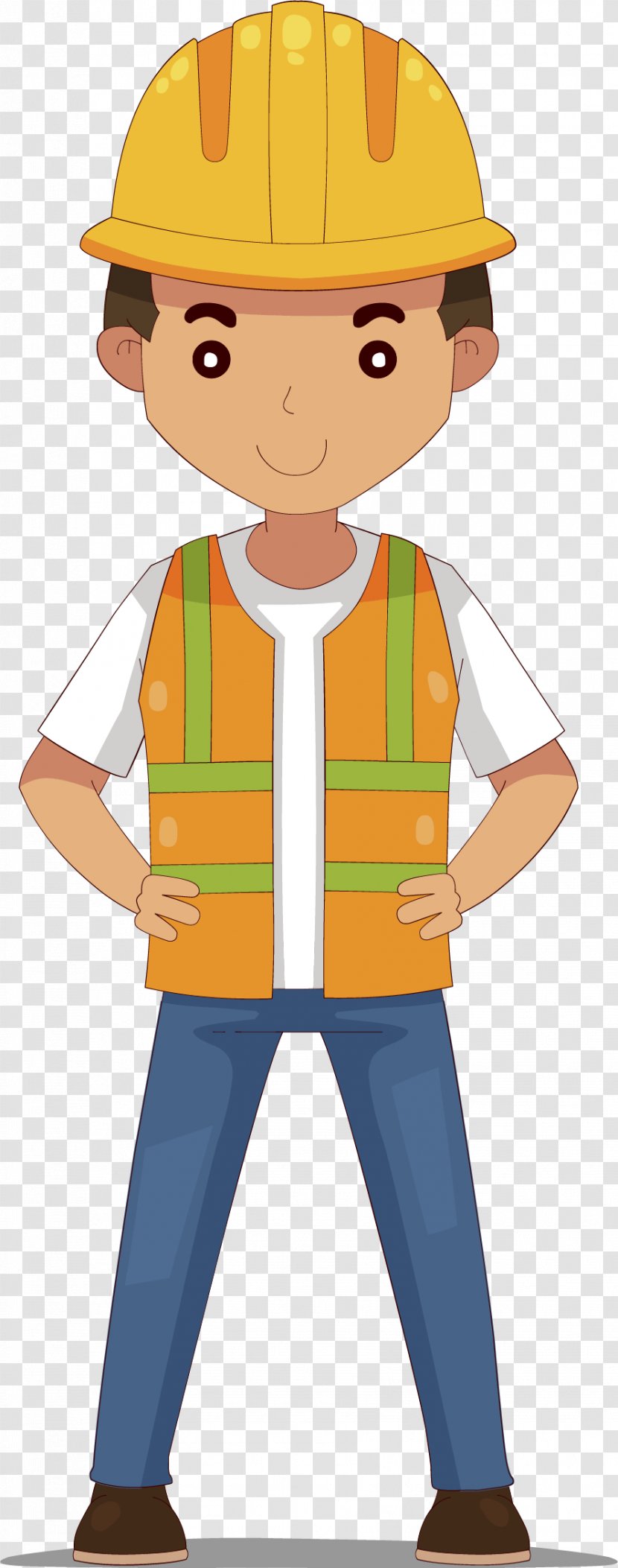 Civil Engineering Maintenance - Uniform - Cartoon Hand-painted Helmet Engineer Transparent PNG