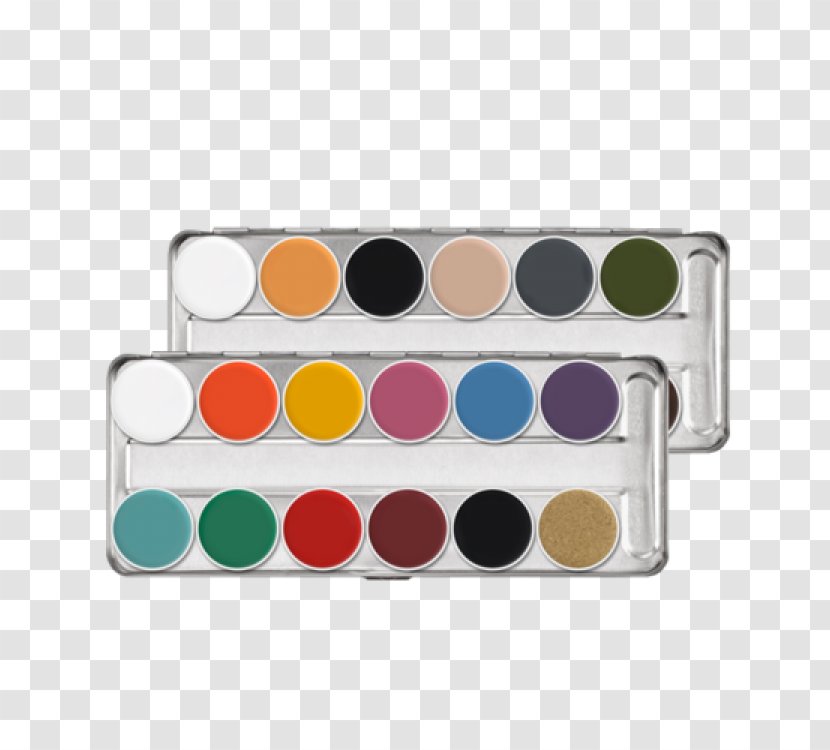 Kryolan Aquacolor Cosmetics Palette - Plastic - Nederland Transparent PNG