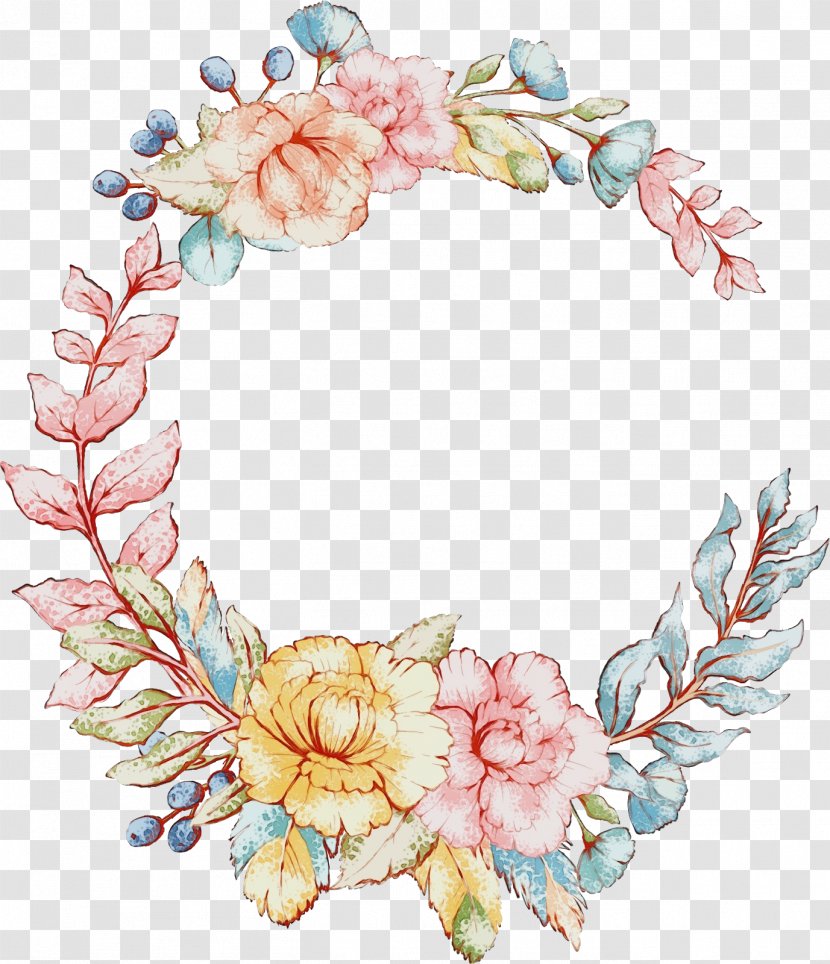 Floral Spring Flowers - Design - Wreath Hair Accessory Transparent PNG