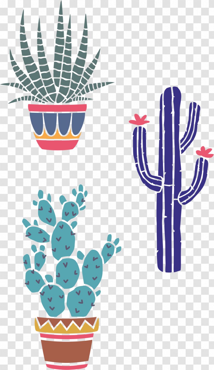 Stencil Text Cactaceae Flowerpot Eleonore Déco - 2018 - Cactus Vase Transparent PNG
