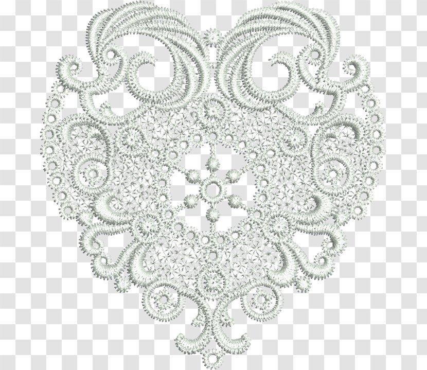 Lace Embroidery Doily Pattern - Place Mats Transparent PNG