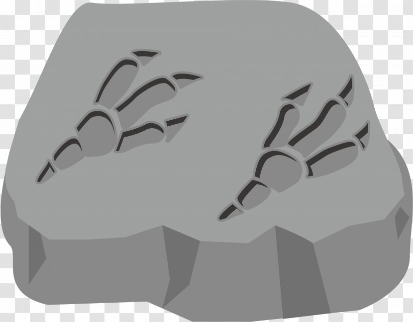 Dinosaur Footprints Triceratops Clip Art - Rock - Footprint Transparent PNG