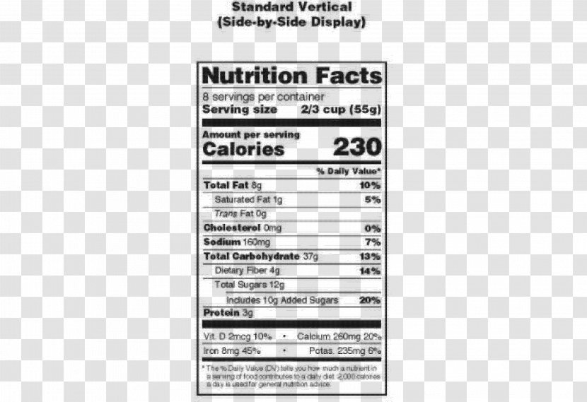 Fizzy Drinks Organic Food Coconut Sugar Nutrition Facts Label Transparent PNG