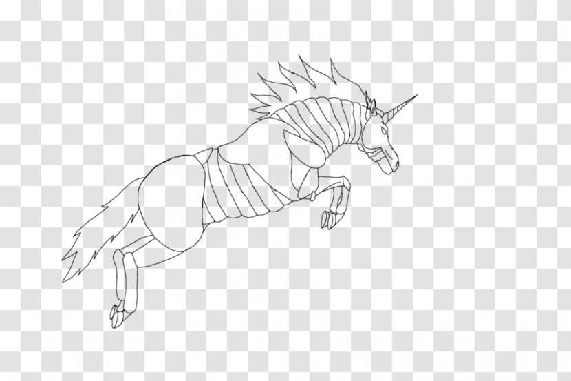 Mustang Drawing Pack Animal Line Art Sketch - White Transparent PNG